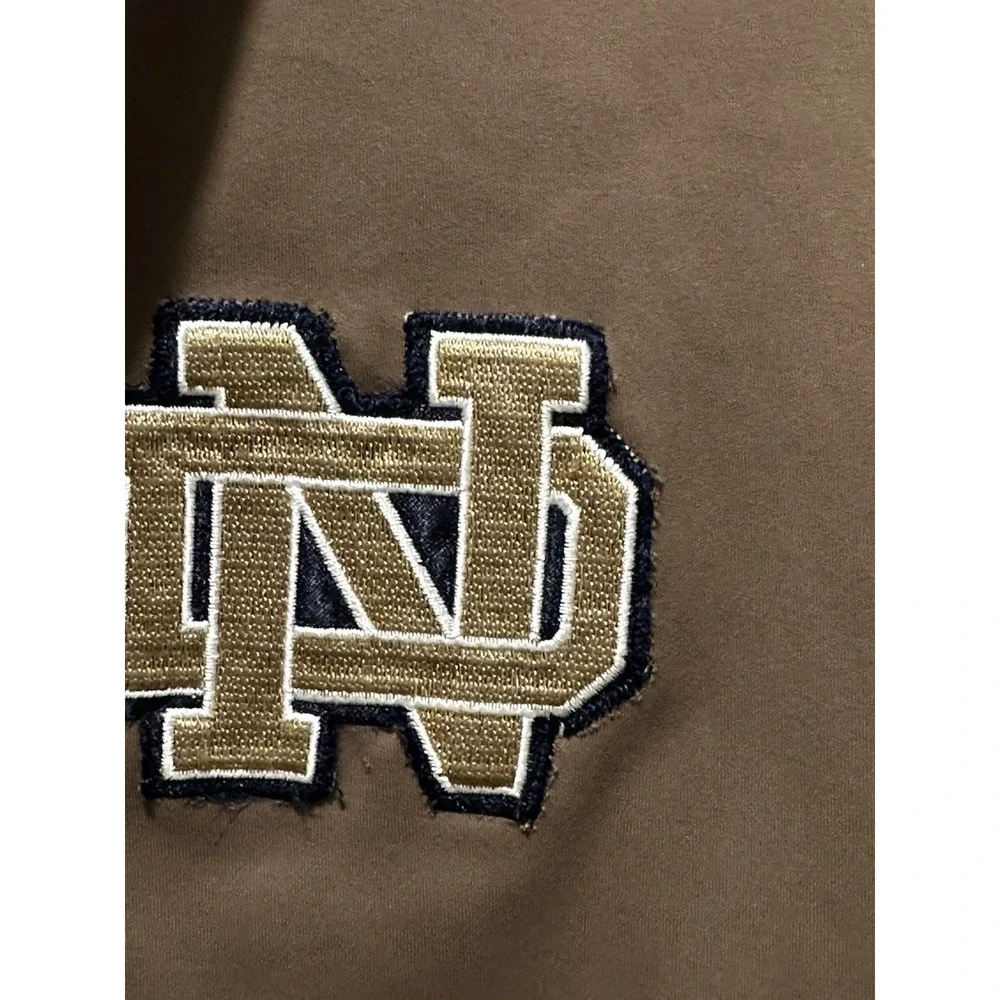 Zero Restriction Notre Dame Fighting Irish Quarter Zip Pullover Brown XXL Golf